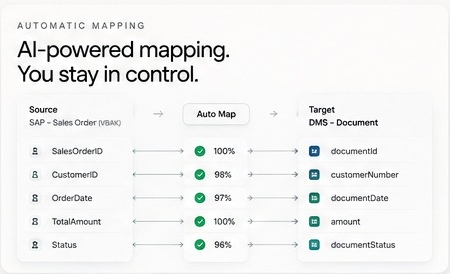 Automatic mapping: AI-powered mapping, you stay in control.