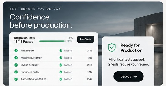 Test before you deploy: confidence before production.